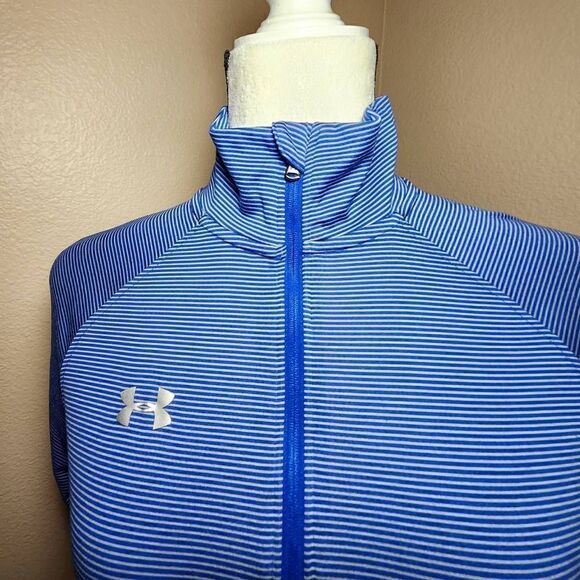 Under Armour Stripe Tech 1/4 Zip Long sleeve Shirt Size S - Picture 2 of 7